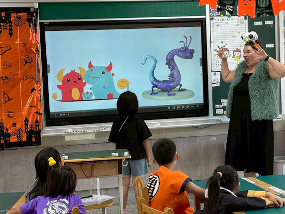 MaryQuinn Mills teaches students in grades 1-8 on the Matsu Islands.