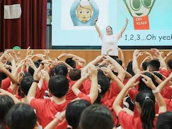 MaryQuinn Mills teaches students in grades 1-8 on the Matsu Islands.
