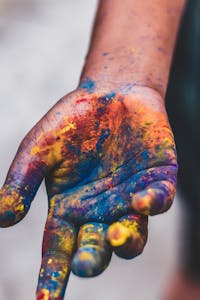 Painted hand